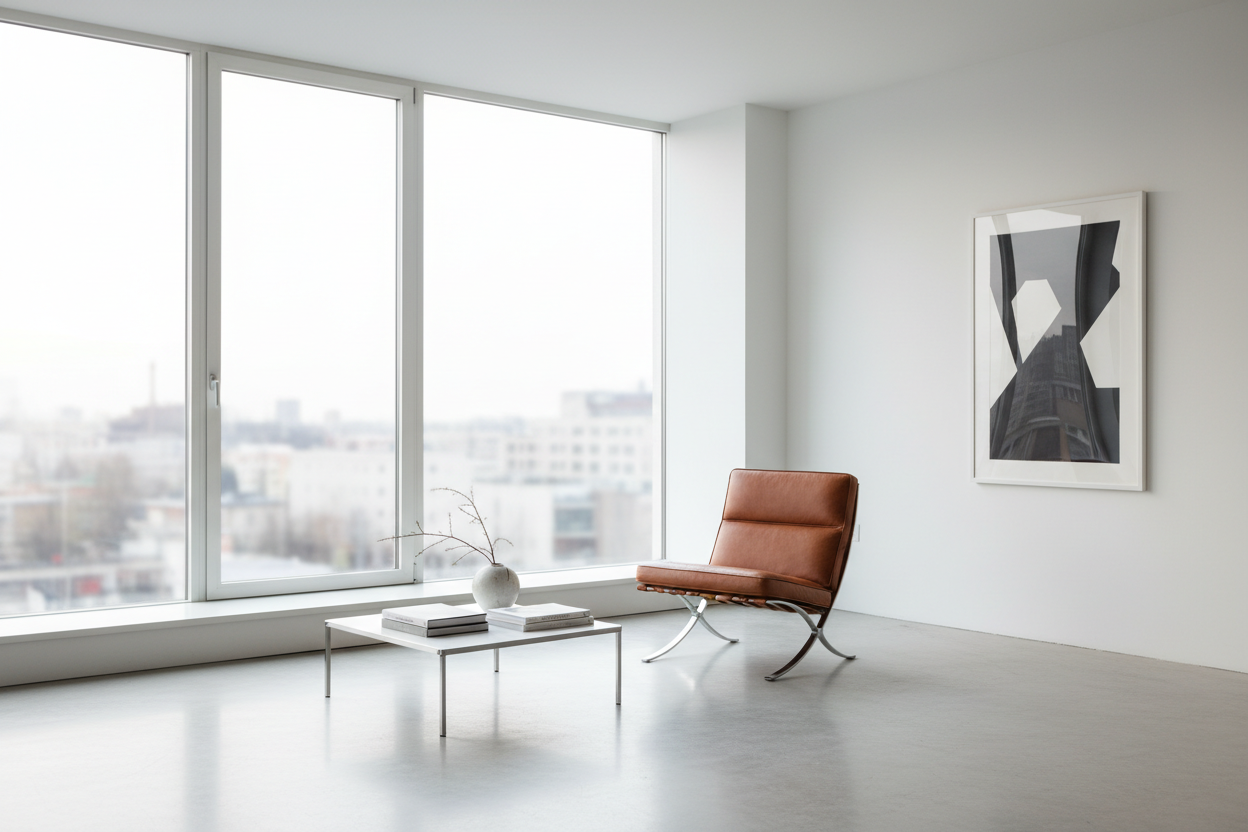 LC2 lifestyle — modernist living room